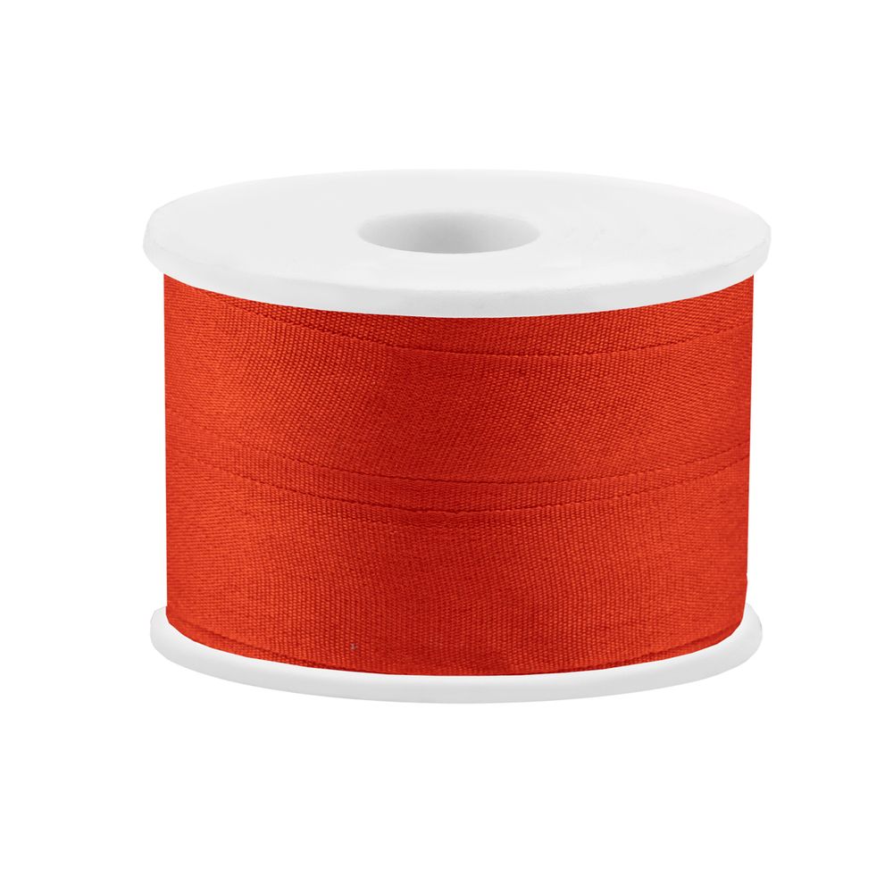 Лента (тесьма) шелковая 13.0 мм / 45.5±0.5 метров, №100 оранжевый, Gamma SR-13