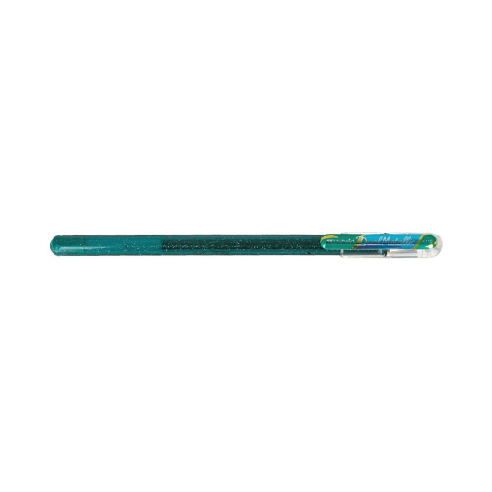 Ручка гелевая Pentel Hybrid Dual Metallic, 1 мм, K110-DDX зеленый, синий