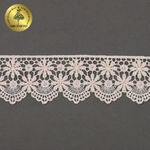 Кружево гипюр (плетёное) 40 мм, матовая нить TBY.0869, цв.F102 молочный уп.13.71м, Kruzhevo