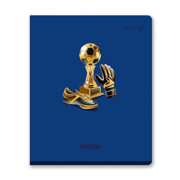 Тетрадь ученическая общая, тиснение золотой фольгой, A5 48 л. на скобе 65 г/м², белизна 100% 10 шт клетка, 01516 Радость победы, Светоч Т199