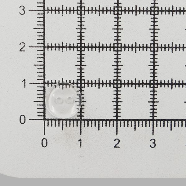 Пуговица 16L (10мм) 2прокола, пластик (Clear (прозрачный)), NE64