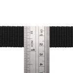 Стропа (ременная лента) 20 мм / 25 метров, толщ. 1.0 мм, [11 г/пог.м], 100% п/п, 20-1 черный
