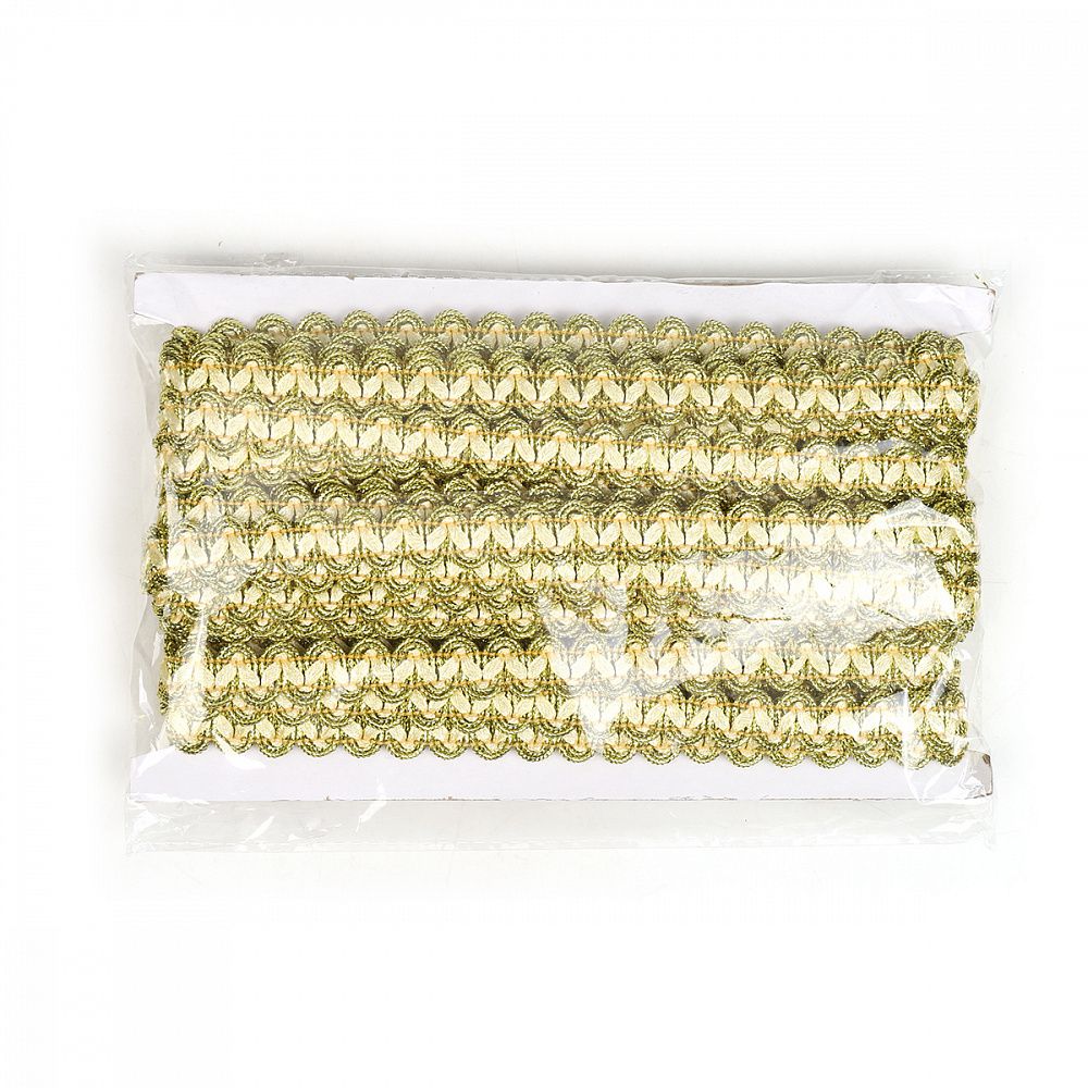 Тесьма отделочная 13 мм, 13-14061 цв.золото уп.13.71м