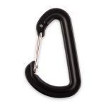 Карабин пластик с металлической застежкой 55х35 мм, 50 шт, черный, Gamma GHB018