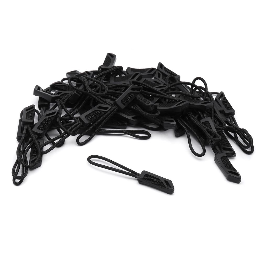 Пуллер для молнии 8х65мм (черный), ГЛН2300, 50 шт