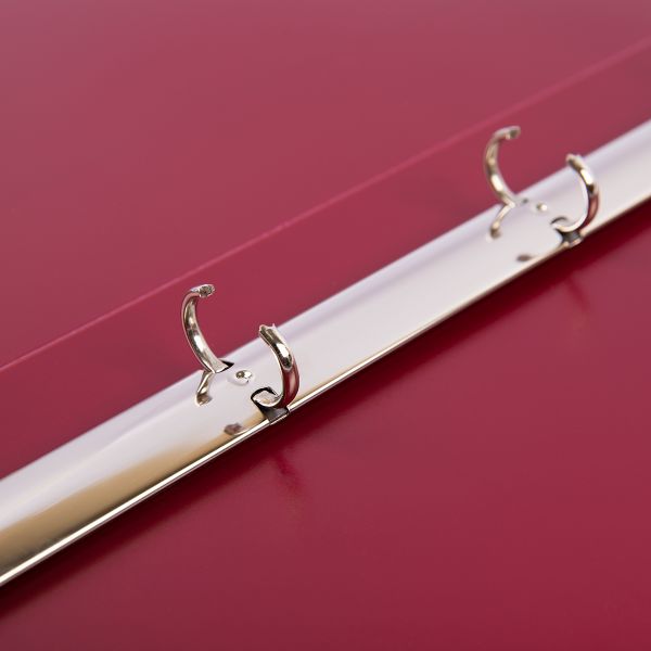 Папка на 4 О-кольцах A4 700 мкм 25 мм, 4 шт, d-17 мм, рубиновый new EC211400126, Expert Complete