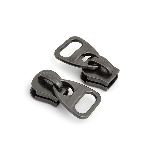 Слайдер (замок) для молнии трактор Т5 (5 мм), галантерейный D4 цв.черн. никель уп.500 шт