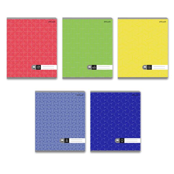 Тетрадь ученическая общая, пантон, A5+ 96 л. на скобе 60 г/м², белизна 100%, 5 шт, клетка в термоусадочной пленке, 000785 Цвета моего дня, Светоч 96ТЕТк-005