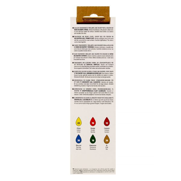 Набор красок Pebeo Vitrail Открытие по стеклу и металлу 6 цв. 20 мл