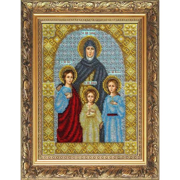 Набор для вышивания бисером Паутинка, Вера, Надежда, Любовь и Софья, 19.5х26 см