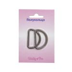 Полукольцо литое металл 30.0 мм (in), (внешн. 35х23 мм), 2 шт, Hobby&Pro, чер.никель