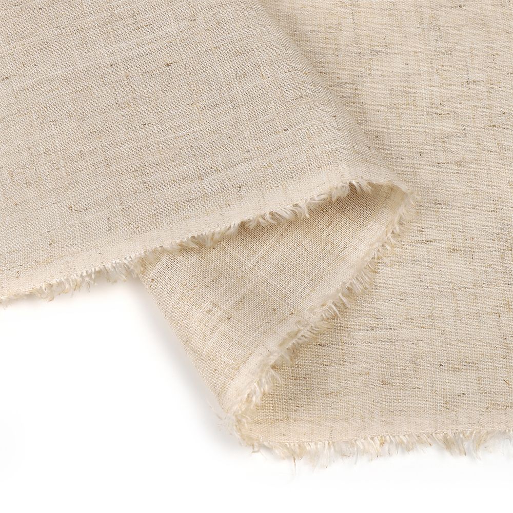 Льняная ткань 190 г/м², 140 см, в нарезке, цв. 47 натуральный, 10 метров /TOS/