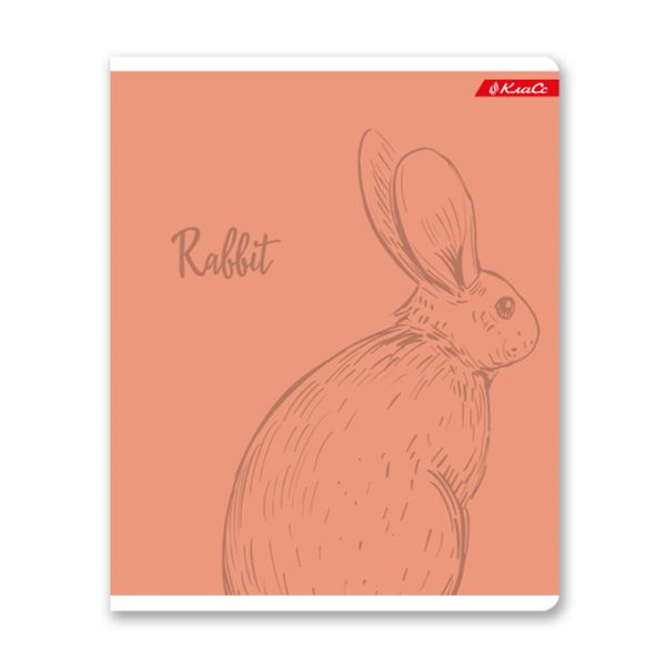 Тетрадь ученическая общая, матовая ламинация + выборочный УФ лак, A5+ 48 л. на скобе, белизна 100%, 10 шт, клетка, 000315 Зайчишка, Светоч 48ТСК5_24_3_1