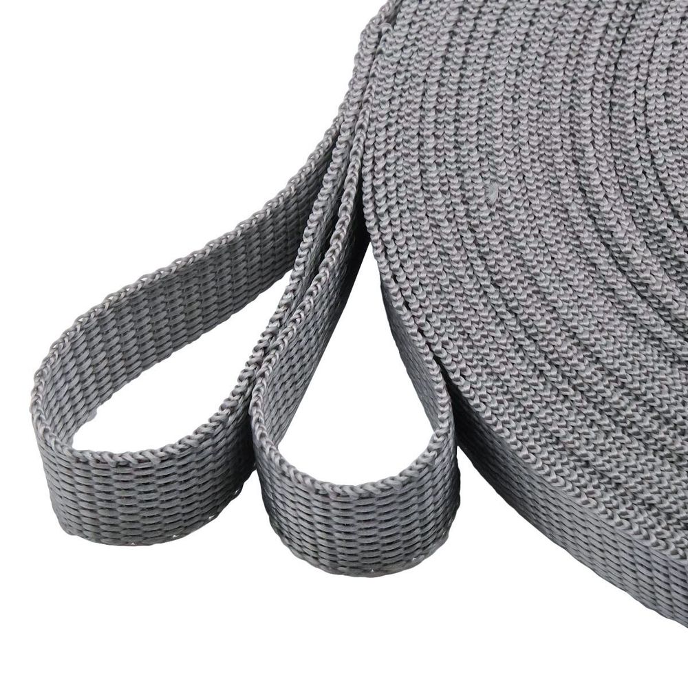 Стропа (ременная лента) 15 мм / 25 метров, толщ. 1.0 мм, [7.9 г/пог.м], 100% п/п, 33 серый