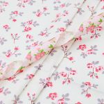 Ткань для рукоделия в наборе х/б с лентой (25728/25303 молочный) 29432