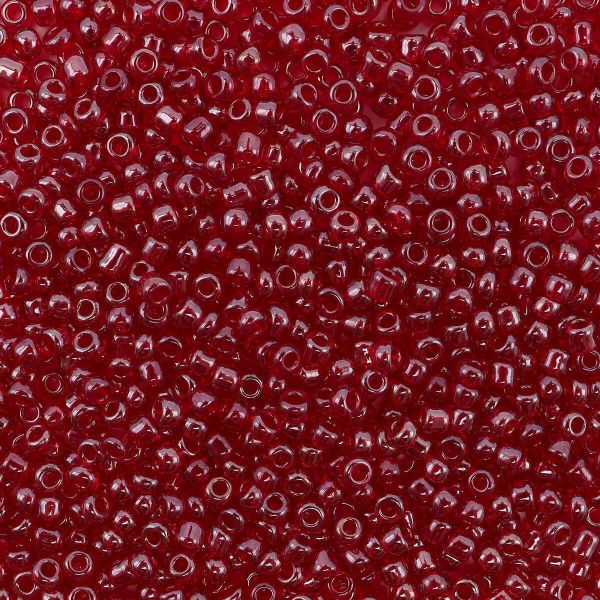 Бисер Astra&Craft 11/0 (2.1 мм), 200 г (10х20 г), цв. 2225 красный/прозрачный с цветным центром, глянцевый