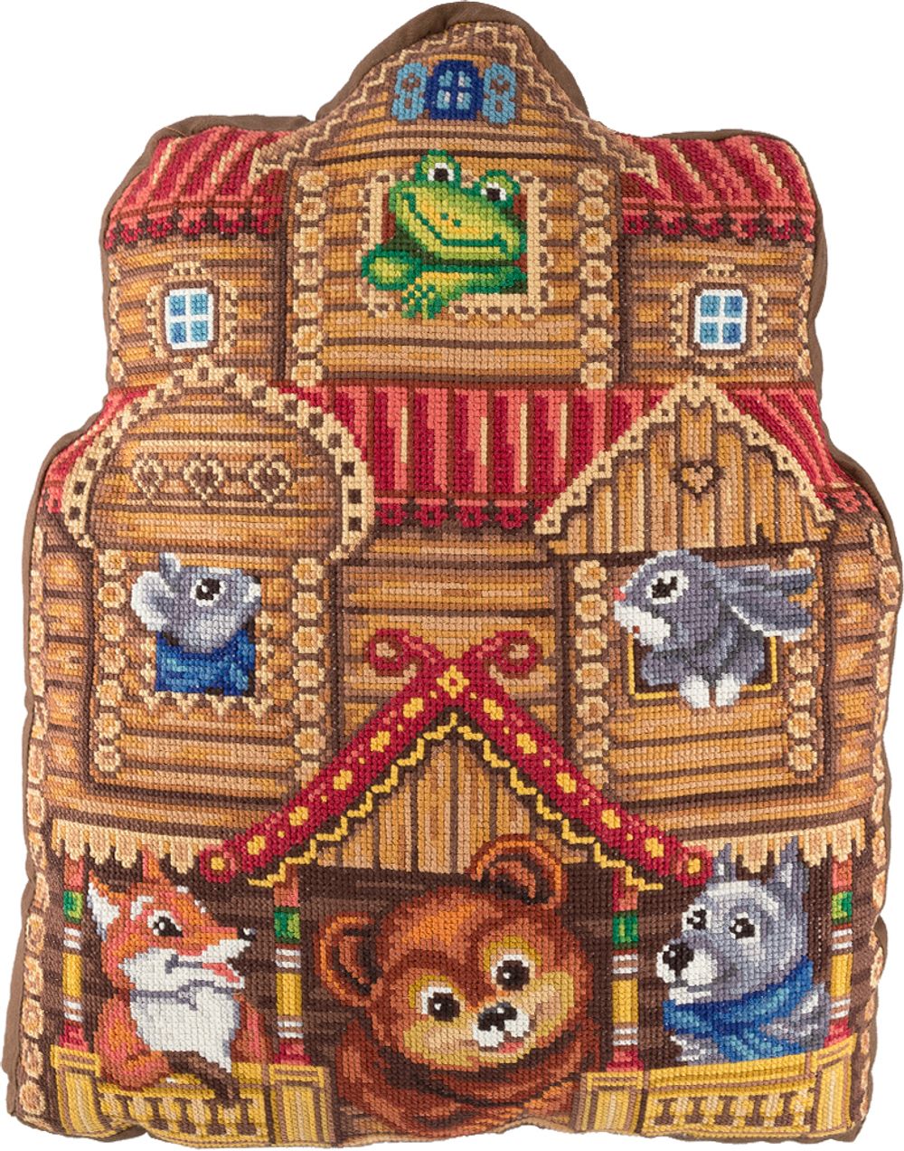 Набор для вышивания нитками Panna, Подушка Теремок, 35,5х44 см