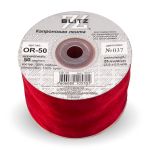 Лента капроновая (органза) 50.0 мм / 22.8±1 метра, 037 т.красный, Blitz OR-50