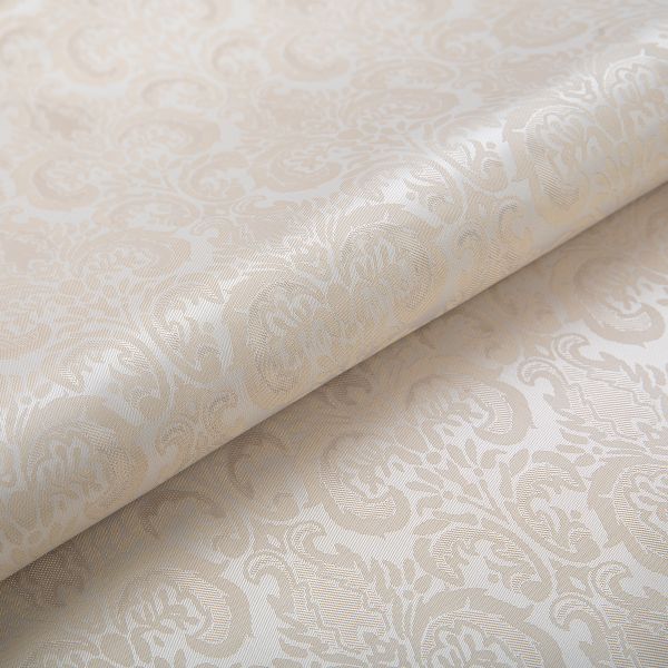 Ткань подкладочная (таффета) с рисунком 96 г/м², 100х145 см, 094 св.бежевый (орнамент), Gamma JTR