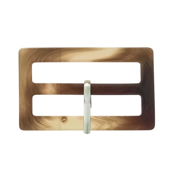 Пряжка ременная пластик 45 мм (внешн. 55х34 мм), Col.B т. коричневый, CNY155, 6 шт