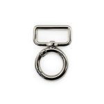 Карабин металл 25.0 мм, никель, 4 шт