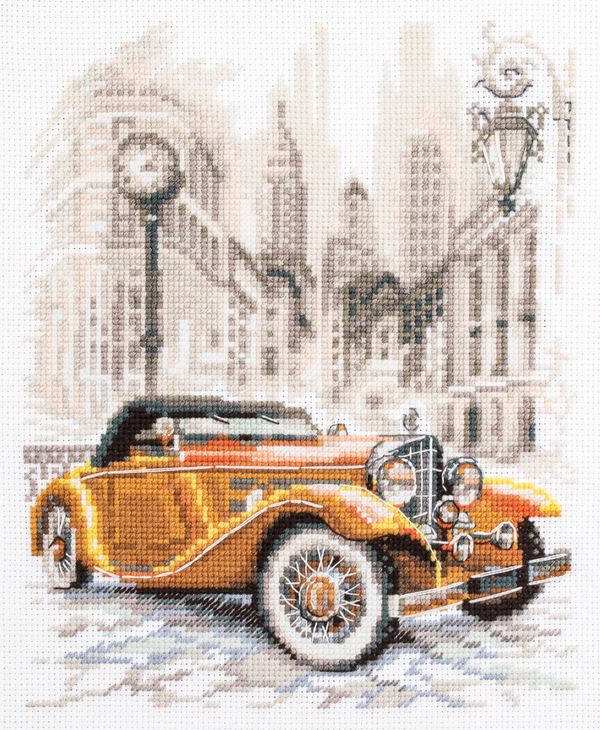 Набор для вышивания нитками Чудесная игла, Ретро стиль. Нью-Йорк 16х20 см