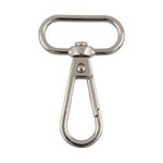 Карабин металл 25.0 мм (47х30 мм), 10 шт, 04 никель, Gamma GH 111/25/10