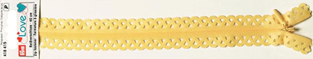 Молния спираль (витая) Т5 (5 мм) S11 40 см, св.желтый цв. 1шт, Prym, 1 шт