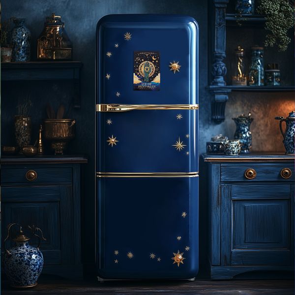 Алмазная (кристальная) мозаика Фрея ALVM-114, магнит Таро. Туз пентаклей, 10х15 см