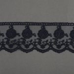 Кружево на сетке 60 мм, диз. 859, цв.04 т.синий, уп. 9 м, Kruzhevo