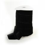 Лента бархатная (тесьма) 38.0 мм / 22.86±1 метров, арт.38VR03 нейлон цв.черный