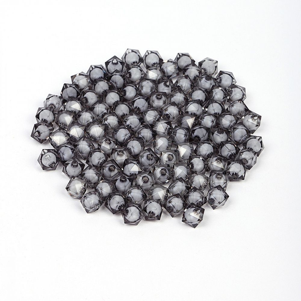 Бусины акрил ⌀10 мм, MG.3246-20 цв.20 серый, уп.500 г, Magic4Hobby