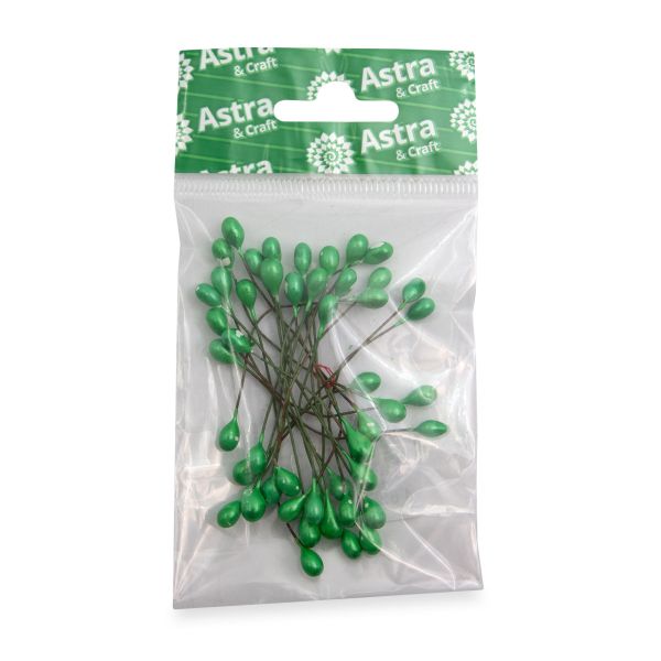 Тычинки для искусственных цветов 0,5х6см, вес 10гр. (12 зеленый), AR561