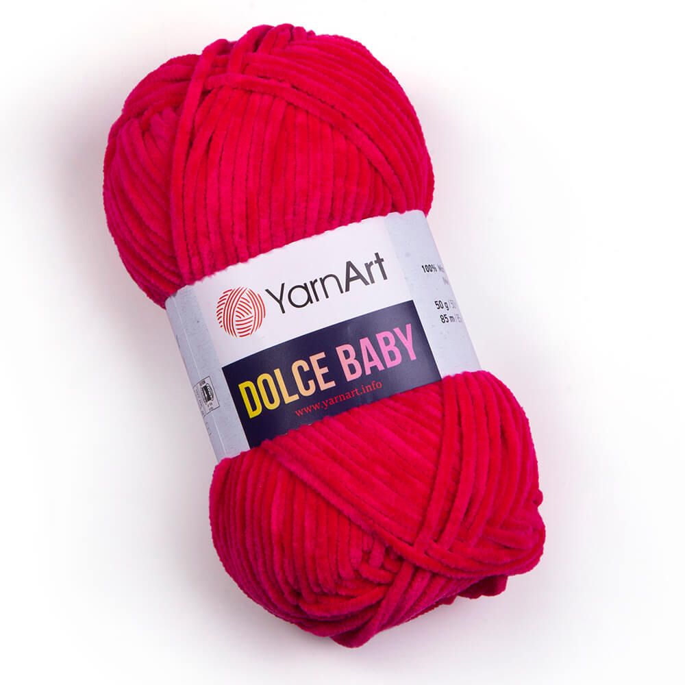 Пряжа YarnArt (ЯрнАрт) Dolce Baby / уп.5 мот. по 50 г, 85м, 759 ярко-розовый