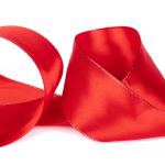 Лента атласная 2-сторонняя с метанитью 50.0 мм / 33±2 метра, 026 красный/серебро, Gamma AL-50M