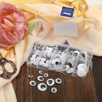 Глаза круглые бегающие 8-18 мм, цв.МИКС уп.100 шт