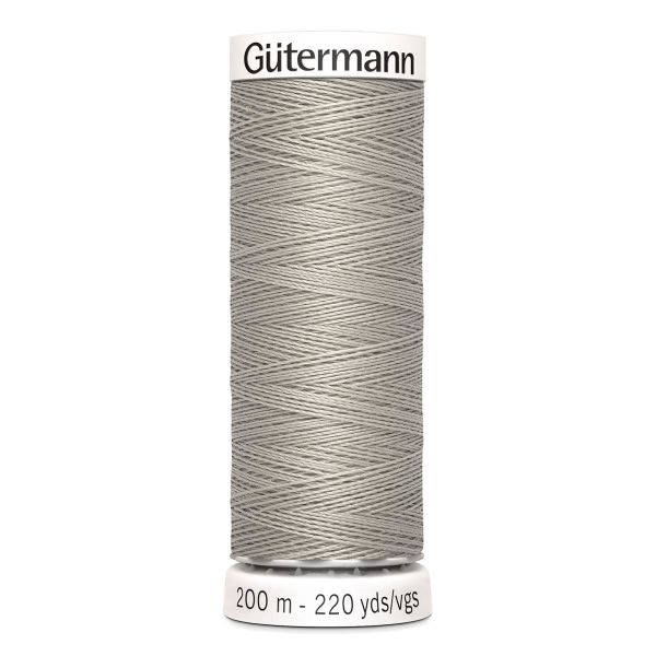 Нитки универсальные Gutermann Sew-all, 200м, 118 серый крем, 5 катушек