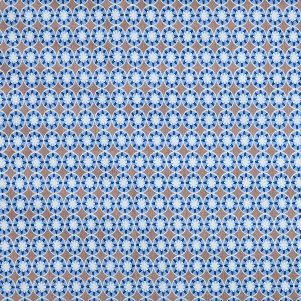 Ткань коллекция Jersey, 48х50см, 95% хлопок, 5% эластан Gutermann (722 бежевый/мелкий цветочек на голубом), 647710