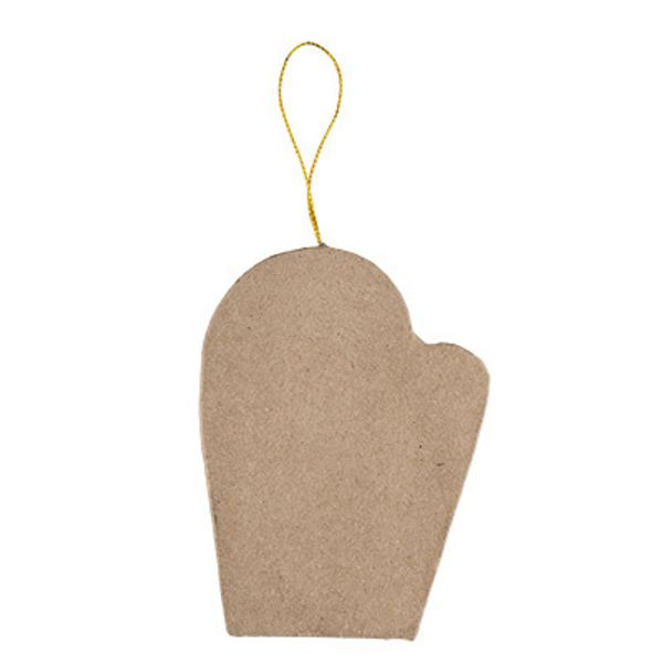 Заготовка из папье-маше Фигурка, 3 шт, 03 рукавичка, 10.2x7.6x1.2, PAM-109 Love2art