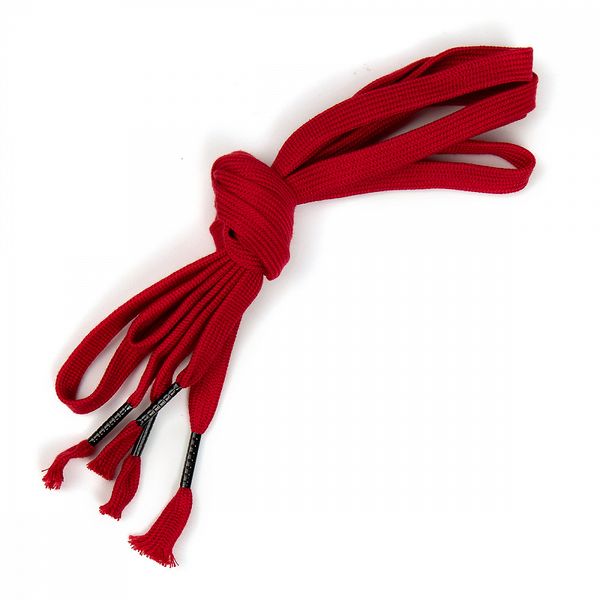 Шнурки плоские 10 мм, красный темный длина 130 см, 10 шт