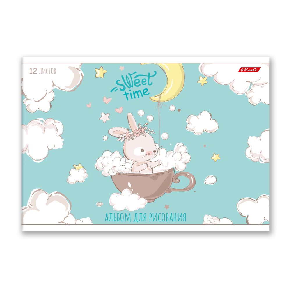 Альбом для рисования 100 г/м², A4 29х20.5 см, 12 л. на скобе, 10 шт, Хвостики 000647, Светоч 12АЛСК4_1_3_9