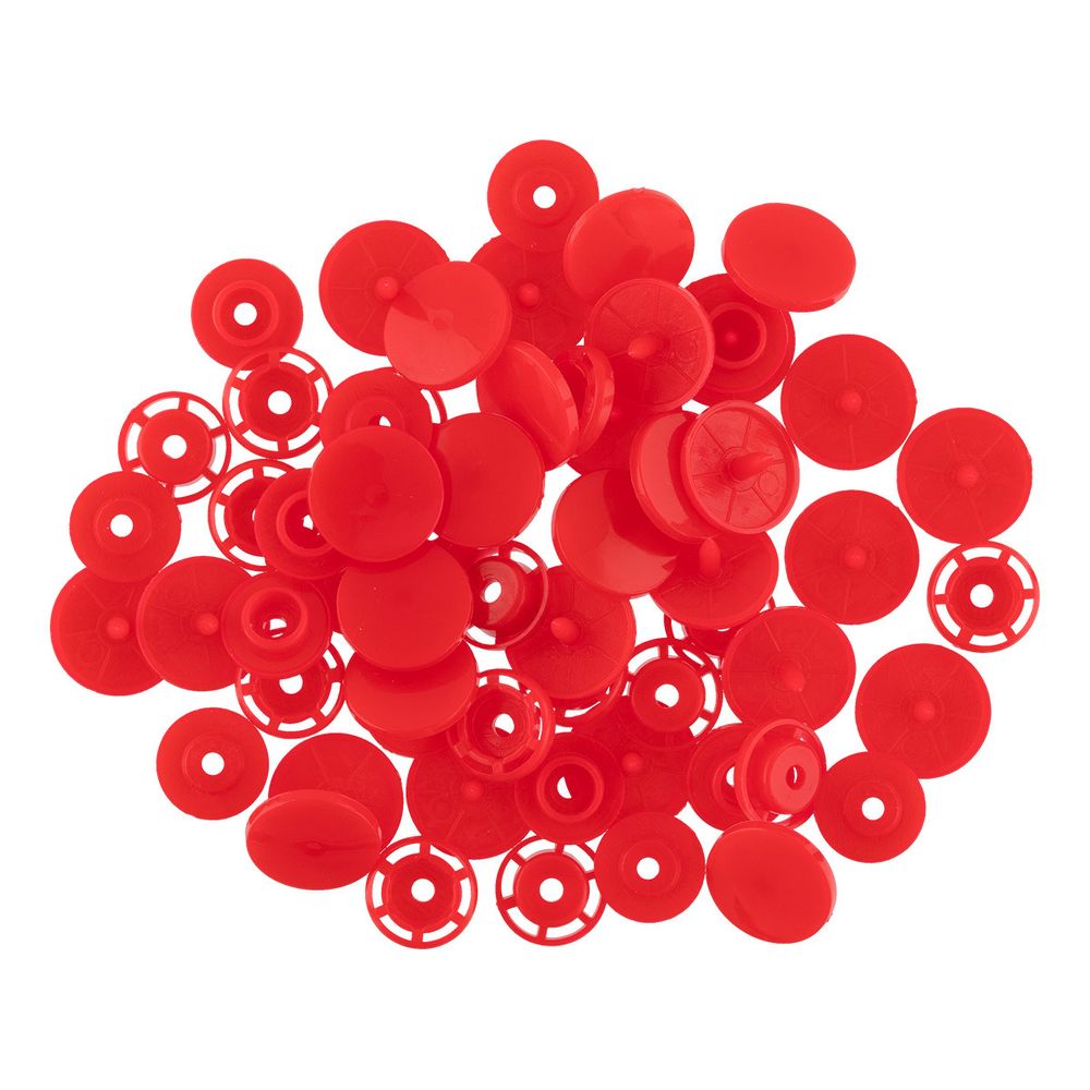 Кнопка рубашечная установочная пластик ⌀15 мм, 15 шт, 003 красный, Micron POM-15