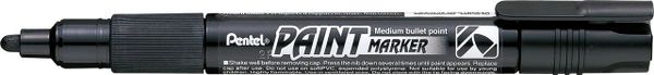 Маркер перманентный Paint 4 мм, пулевидный 12 шт, MMP20-AO черный, Pentel