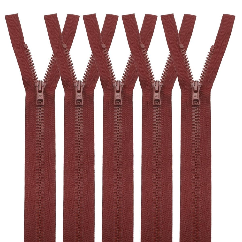 Молния трактор Arta Т6 (6 мм) 1 зам., разъем., 75 см, цв. 010 терракотовый, 5 шт