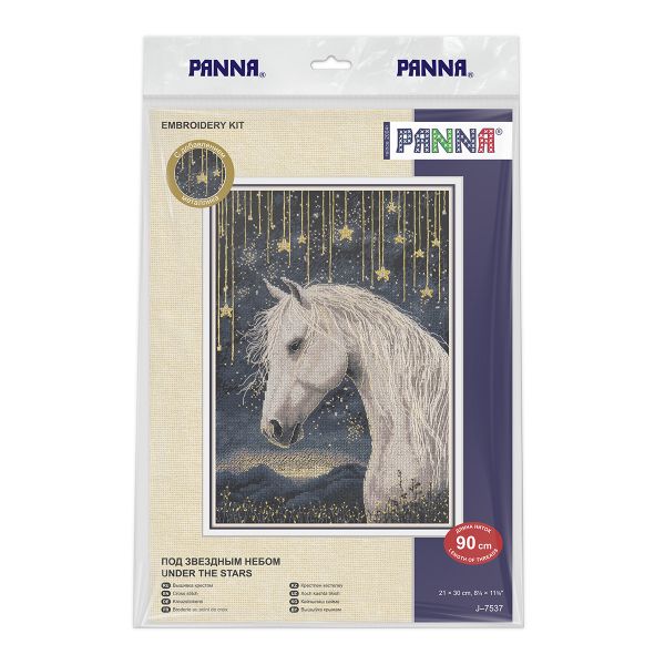Набор для вышивания нитками Panna J-7537, Под звездным небом, 21х30 см