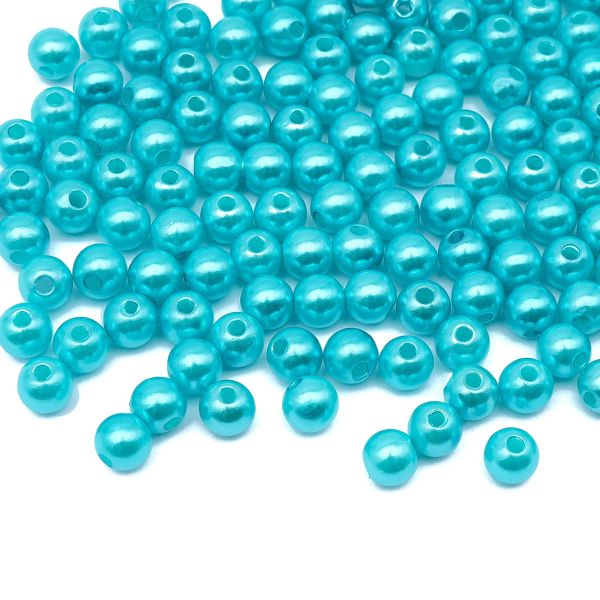 Бусины пластик (жемчуг) ⌀4 мм, 25 г, Astra&Craft (MH.КР.06.099.02 яр.бирюзовый)
