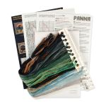 Набор для вышивания нитками Panna, Золотая серия, Трицератопс, 30х22 см