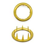 Кнопка клямерная ⌀28.0 мм, золото, (ЧАСТЬ A, D), 50 шт, BIG