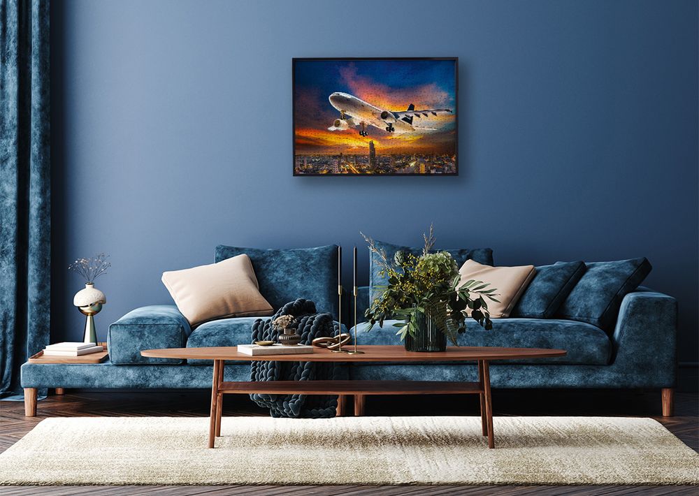 Пазл 1000 элементов, Самолёт над городом, PZL-1000/50, Фрея