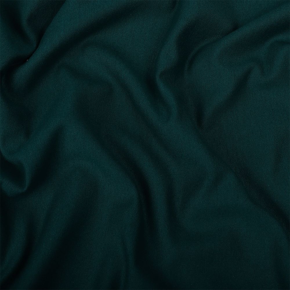 Футер 2-нитка петля гладкокрашеный, 230 г/м², 74% х/б, 21% п/э, 5% эласт, 180 см, цв. зеленый опал, 6м /TOS/